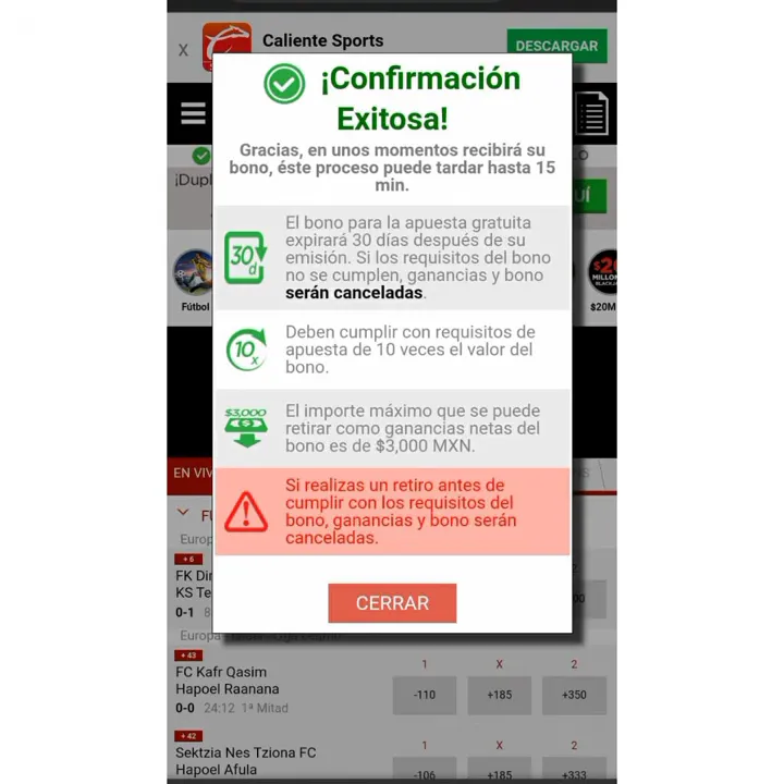 Requisitos de apuesta de un bono de casino explicados en pantalla